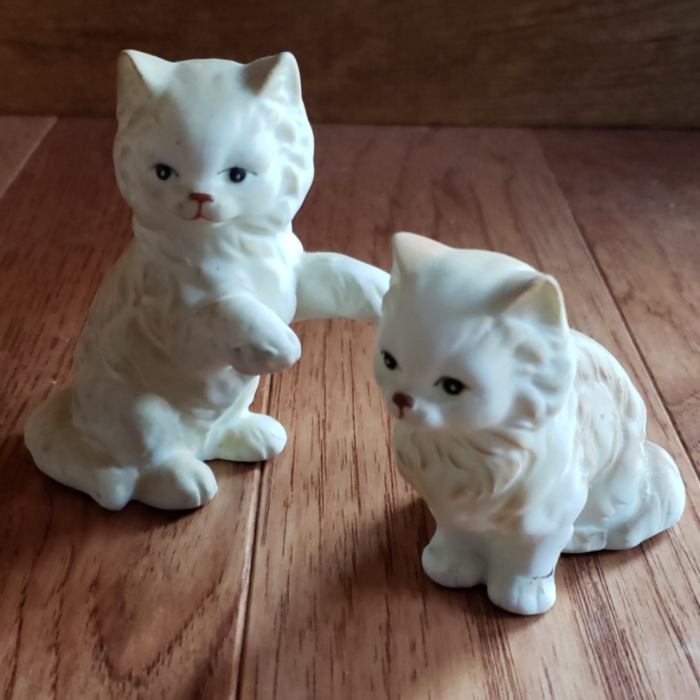 Pair of Playful Cat Figures